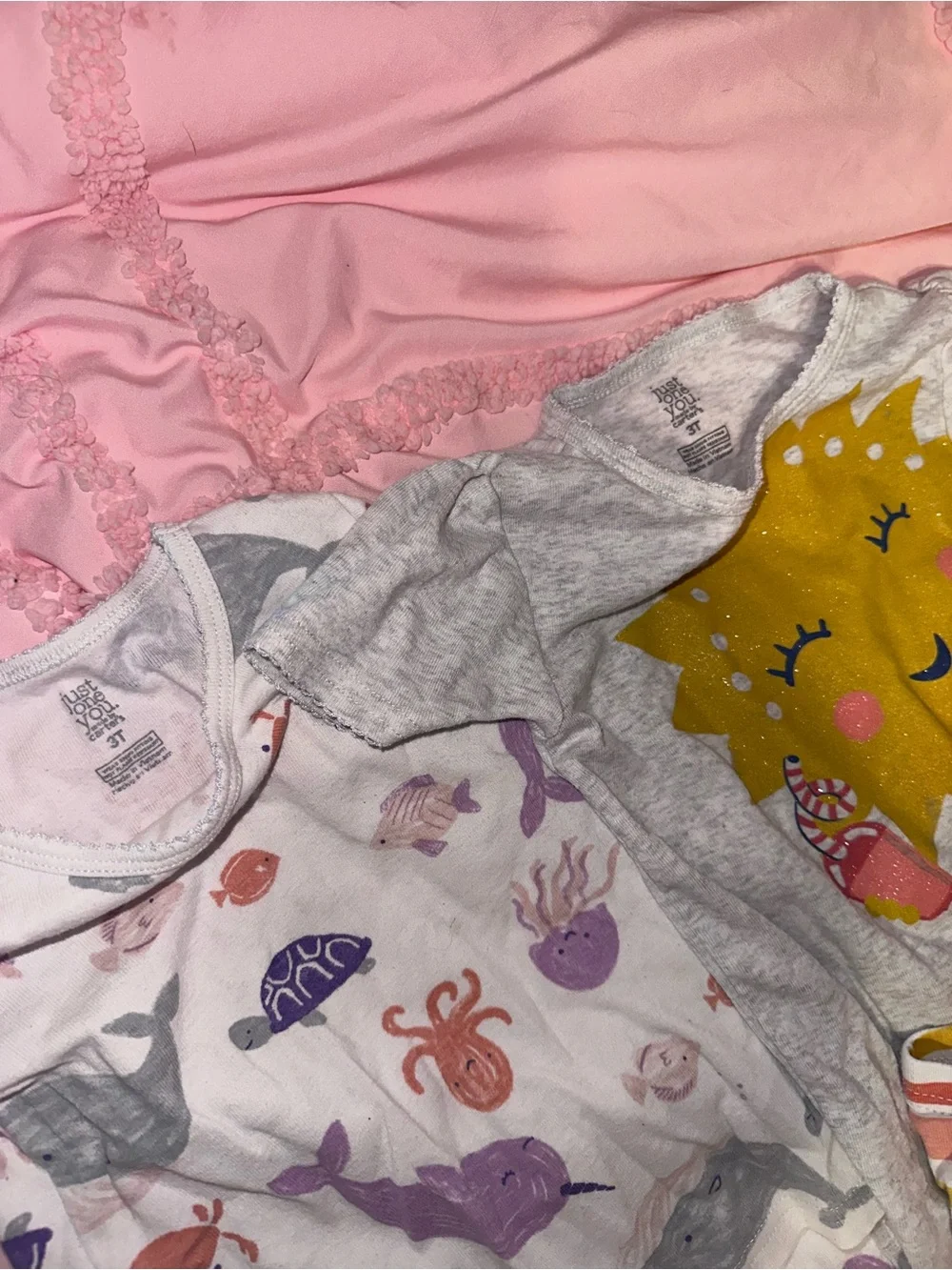 Kids‎ Sun & Heart Pajama Set - Purple, Yellow, White